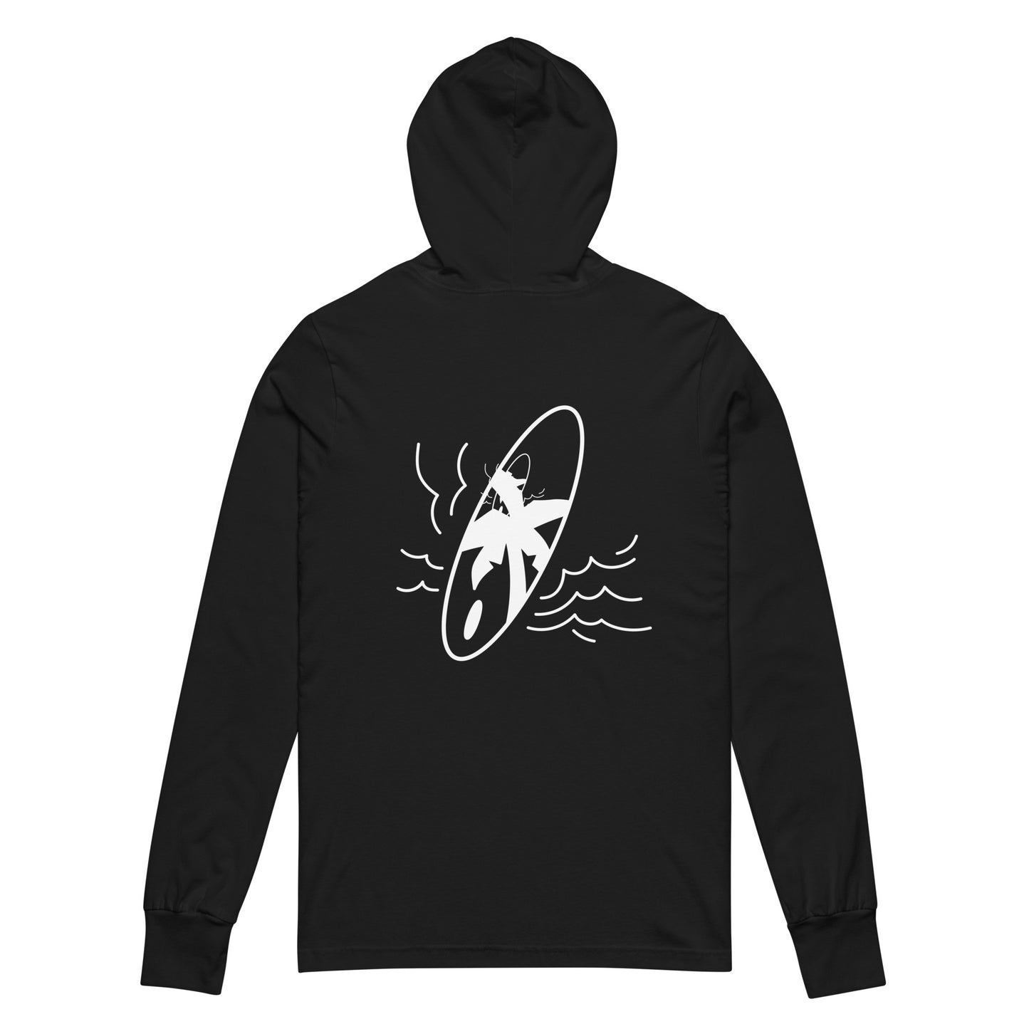 Adult Unisex Surf Board Hooded long-sleeve tee