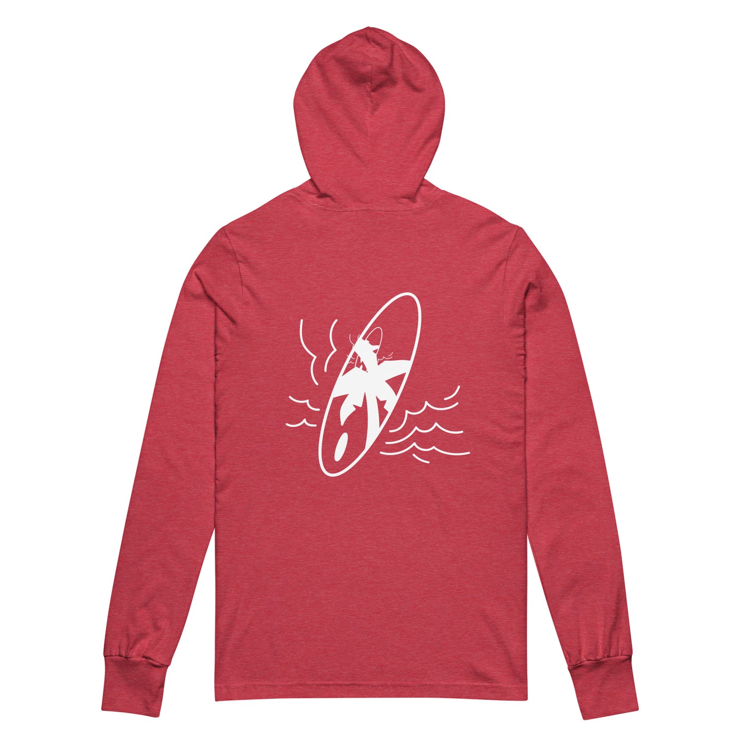 Adult Unisex Surf Board Hooded long-sleeve tee