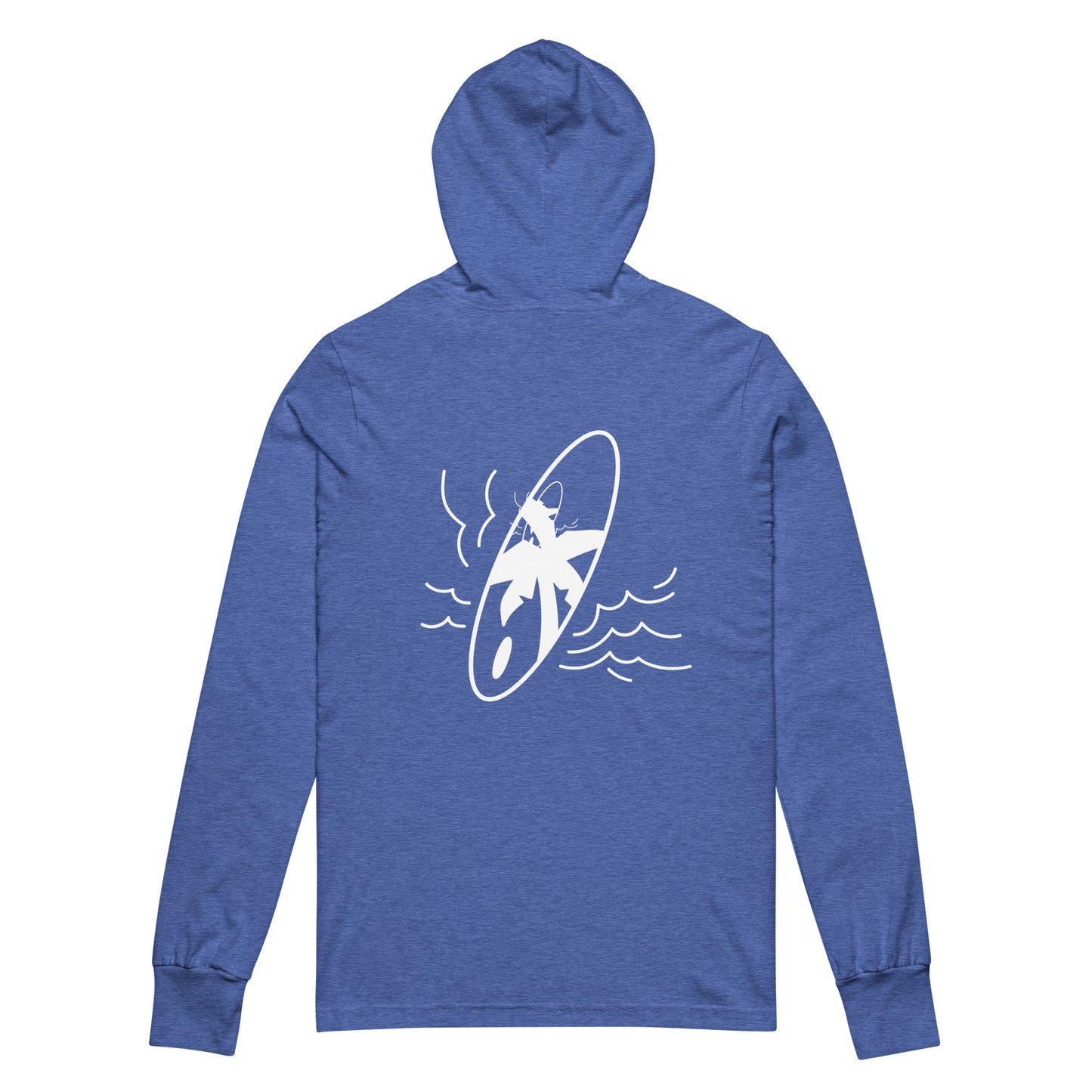 Adult Unisex Surf Board Hooded long-sleeve tee