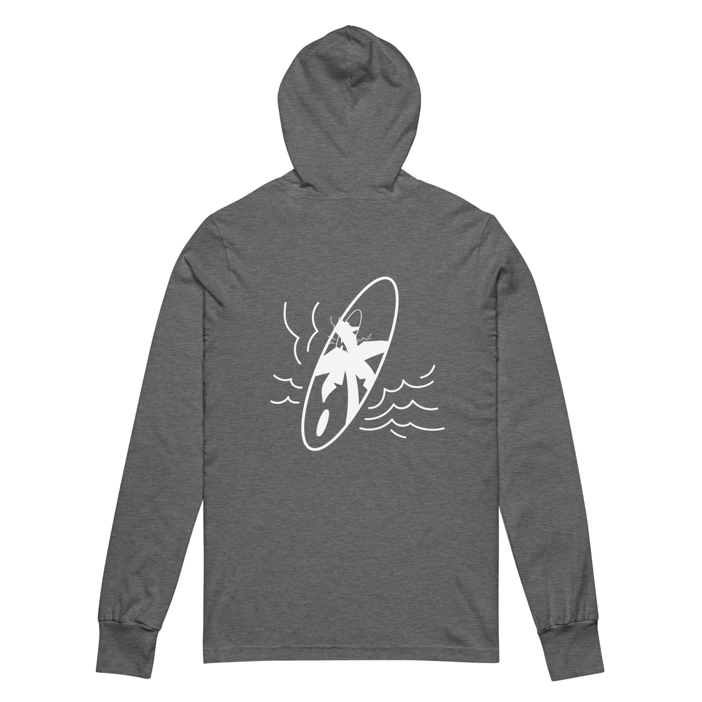 Adult Unisex Surf Board Hooded long-sleeve tee