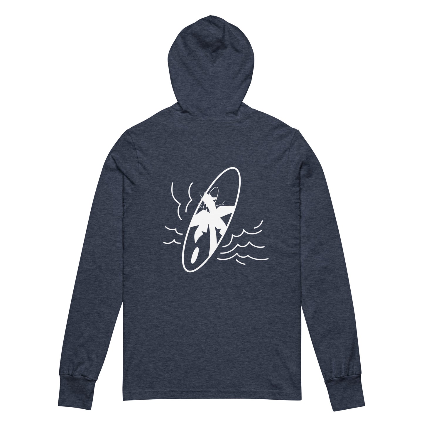 Adult Unisex Surf Board Hooded long-sleeve tee